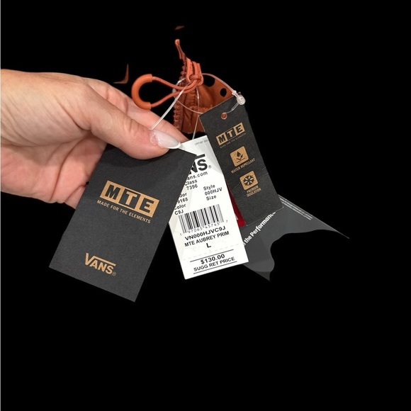 Vans Rust Orange Puffer Jacket Aubrey Primaloft Puffer Jacket size L NWT - Picture 13 of 14